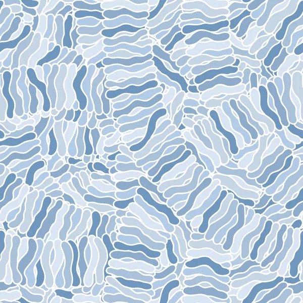 Naadloze abstracte met de hand getrokken golven patroon, golvende achtergrond. — Stockvector