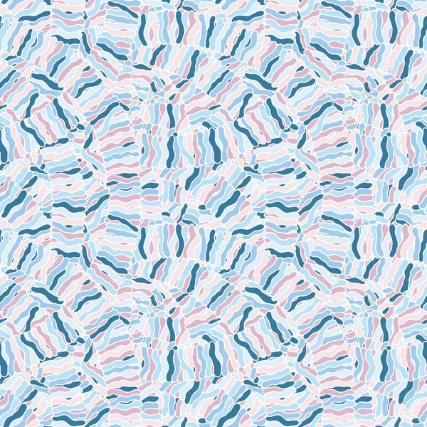 Naadloze abstracte met de hand getrokken golven patroon, golvende achtergrond. — Stockvector