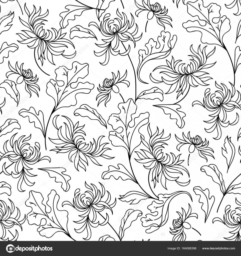 Patroon Met Abstracte Bloemen Boek Kleurplaat Stockvector