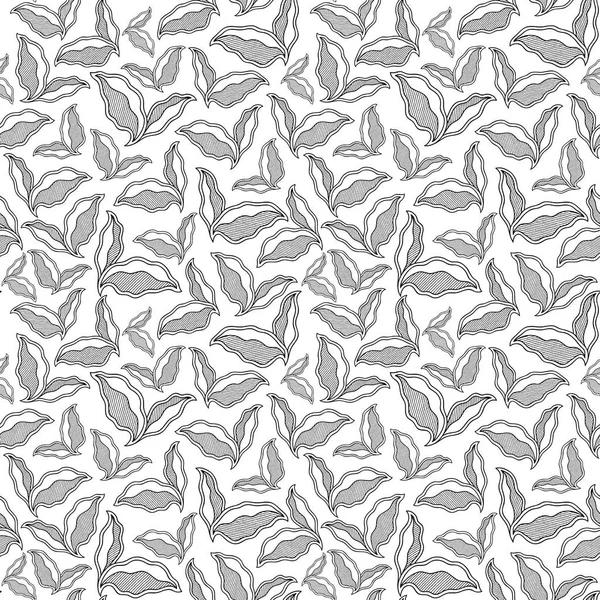 Muster mit abstrakten Blättern. Malbuchseite — Stockvektor