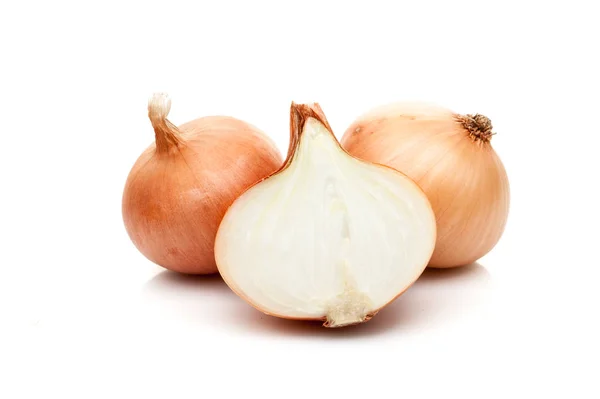 Onion bulbs isolated on white background — Stock Photo, Image