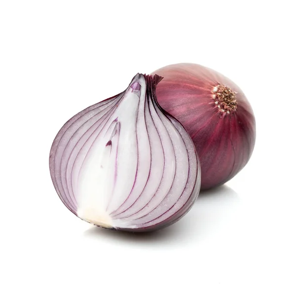 Red sliced onion isolated on white background — Stock Photo, Image