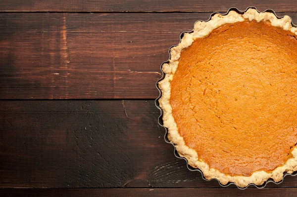 ahşap arka plan üstten görünüm üzerinde kabak pasta