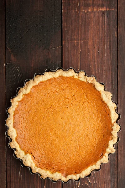 ahşap arka plan üstten görünüm üzerinde kabak pasta