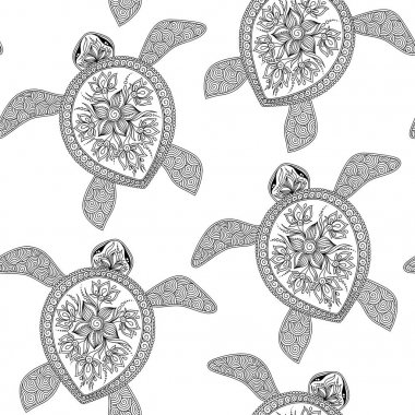 kaplumbağaları ile Seamless Modeli. 