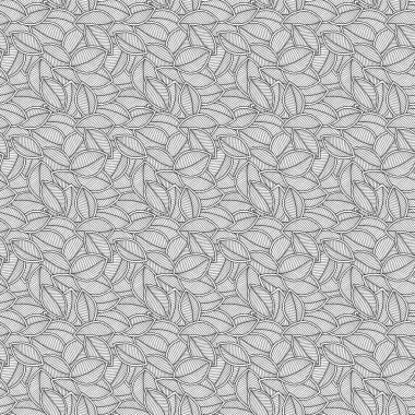 Boyama kitabı için dikişsiz doodle yaprakları desen. 