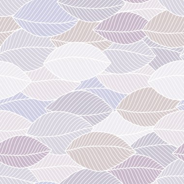 Dikişsiz yumuşak tonları yaprak sonbahar desen doodle. 