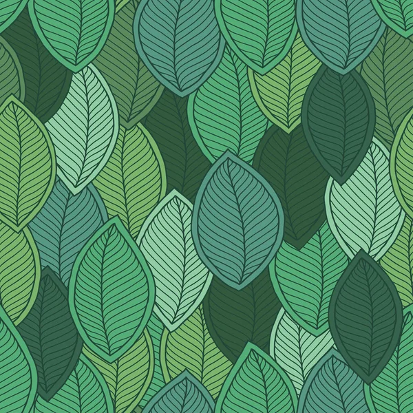 Schöne Frühlingsblätter nahtloses Muster — Stockvektor
