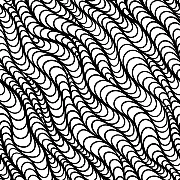 Vecteur noir et blanc motif abstrait dessiné à la main sans couture — Image vectorielle