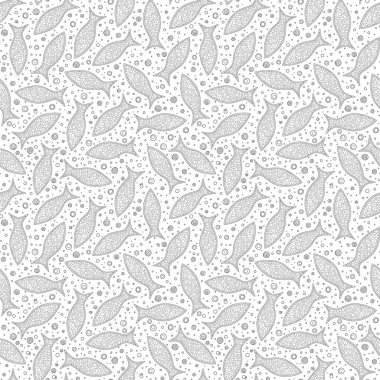 El çizimi vektörsüz desenli komik balıklar. 