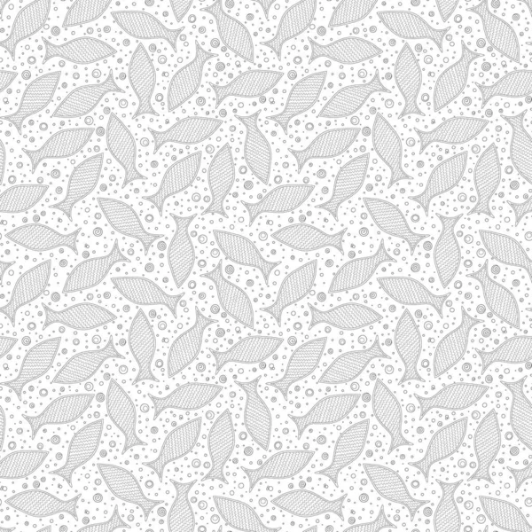 El çizimi vektörsüz desenli komik balıklar. 