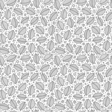 Grafik yaprakları dikişsiz desen. 