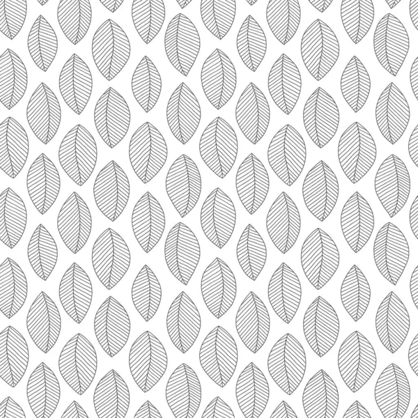 Graphic leaves seamless pattern. — Stock Vector