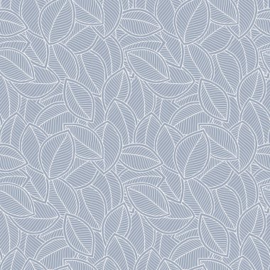 Elle çizilmiş yapraklar. Dikişsiz desen. 