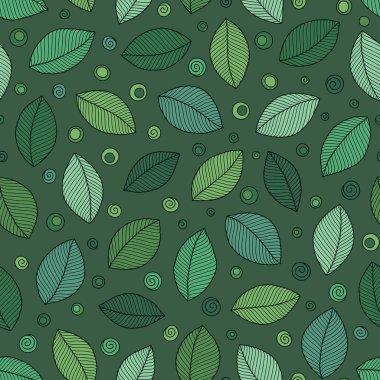 güzel bahar yaprakları seamless modeli