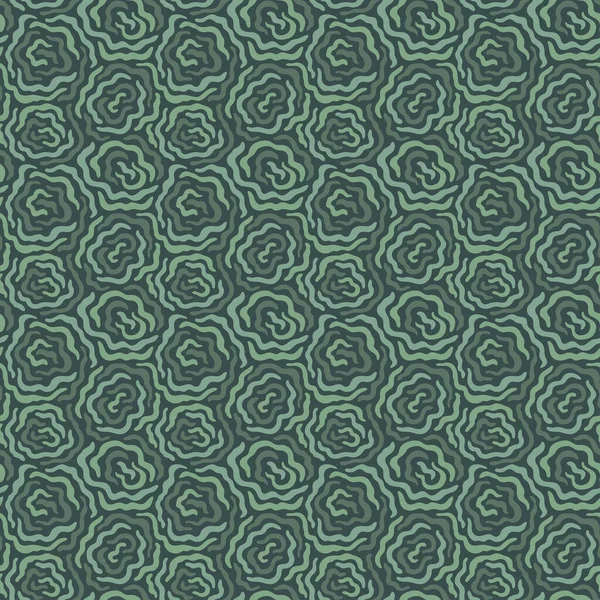 Modèle vectoriel éblouissant sans couture kaki avec des roses — Image vectorielle