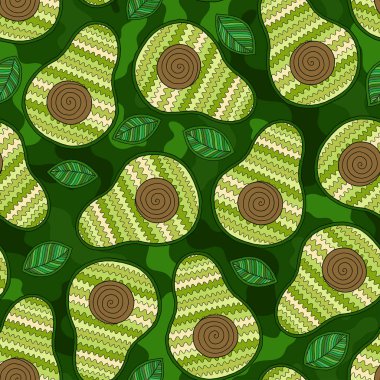 Düz renkli avokado koyu arka plan dikişsiz p