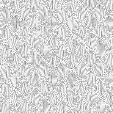 Grafik yaprakları dikişsiz desen. 