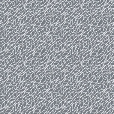 Tarzlı süveter kumaşlı, pürüzsüz gri bir vektör deseni. Web, baskı, duvar kağıdı dokusu, sonbahar kış modası, tekstil tasarımı, web sitesi geçmişi, tatil evi dekorasyonu, düğün davetiyesi