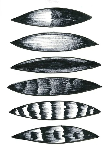 Black White Drawing Pattern Design — Stock Photo, Image