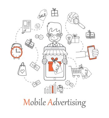 Mobil reklam afiş şablon