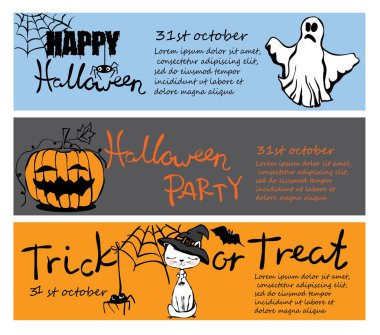 Cadılar Bayramı partisi afiş koleksiyonu