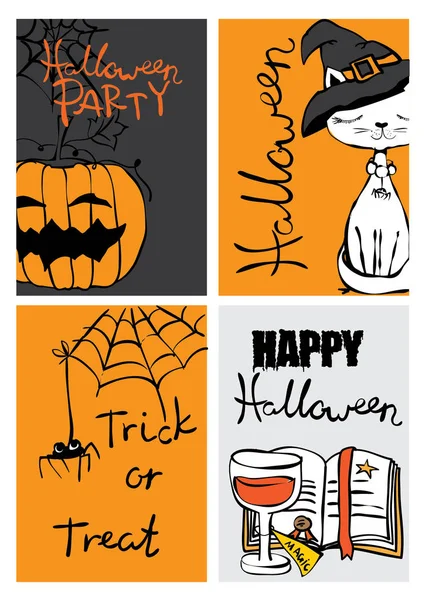 Colección de banners de fiesta de Halloween — Archivo Imágenes Vectoriales
