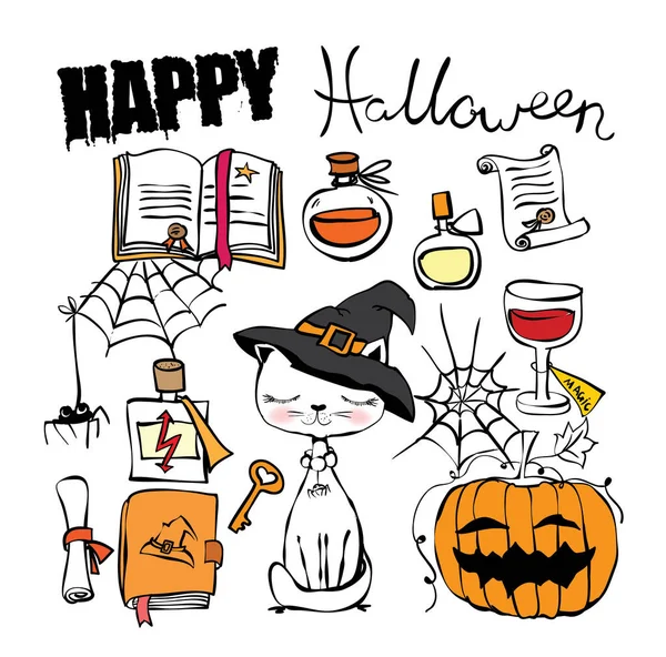 Halloween party iconen collectie — Stockvector