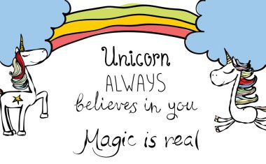 VINTAGE poster şık unicorn ile