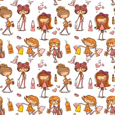 moda kız doodle