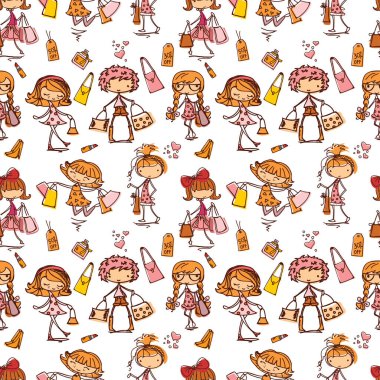 moda kız doodle