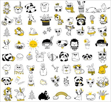 Şirin doodle koleksiyonu