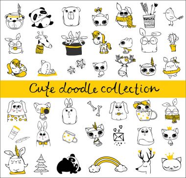 Şirin doodle koleksiyonu