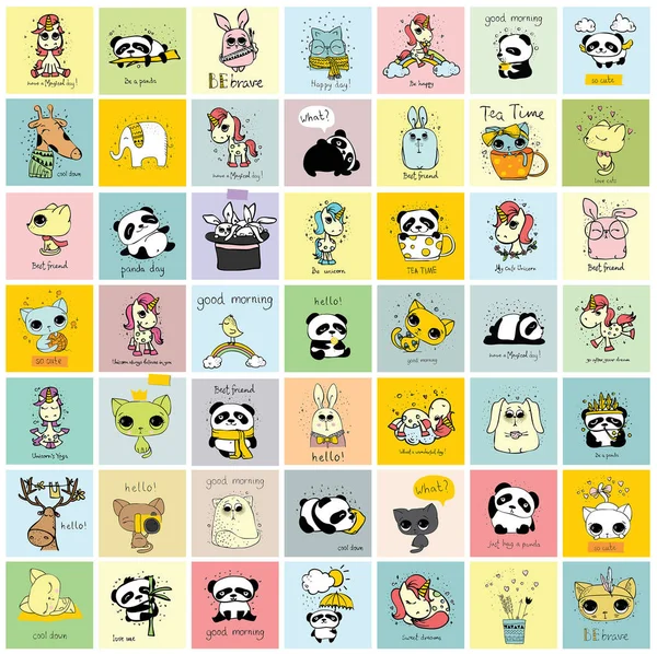 Sevimli hayvanlar kartlarla