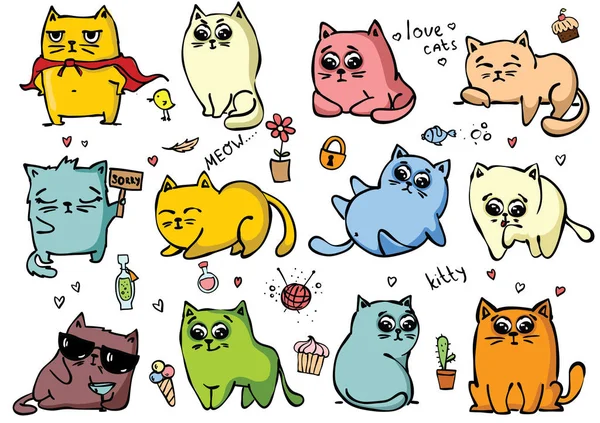 Doodle kedi simgeleri