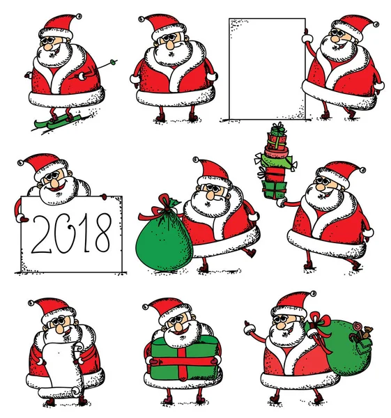 Noel Noel Baba ve köpek yılın simge kümesi