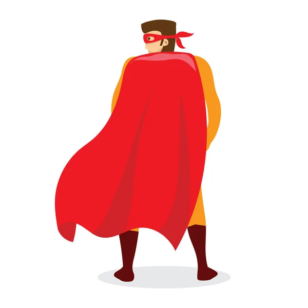 Векторна Ілюстрація Плоскому Дизайні Чоловічого Супергероя Смішному Костюмі Коміксів — стоковий вектор