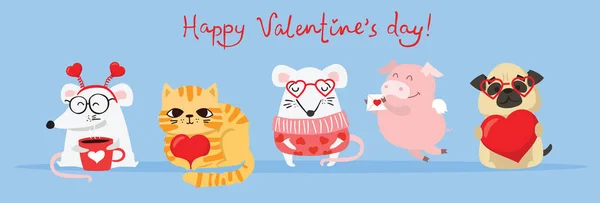 Happy Valentine Day Card Vector — Stock Vector