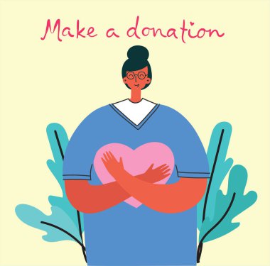 Yaratıcı düz bağış tasarım vektör çizimi