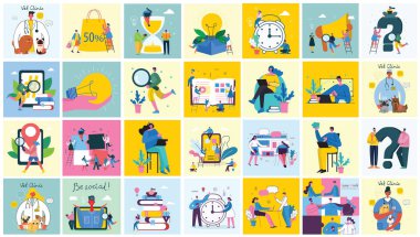 İş adamlarının renk vektör illüstrasyonu