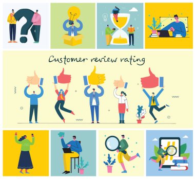 İş adamlarının renk vektör illüstrasyonu