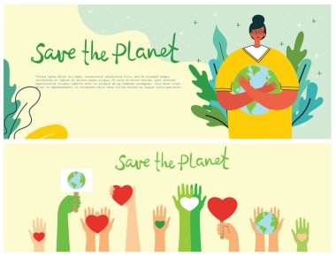 our planet poster, simply vector illustration 