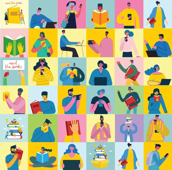 Новые Люди Бизнес Плакат Просто Векторная Иллюстрация — стоковый вектор
