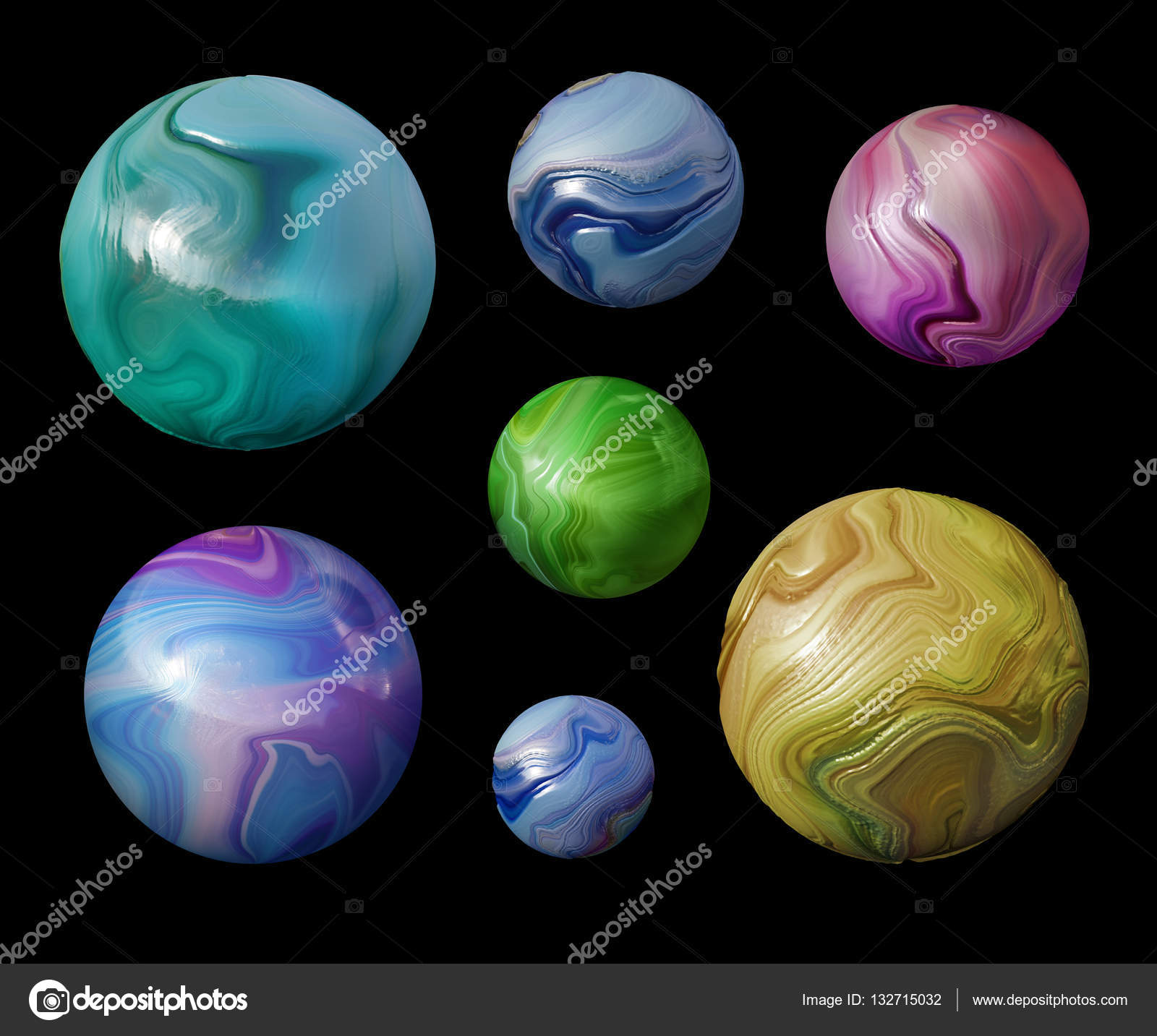 Exotic planets relief Stock Photo by ©wacomka 132715032
