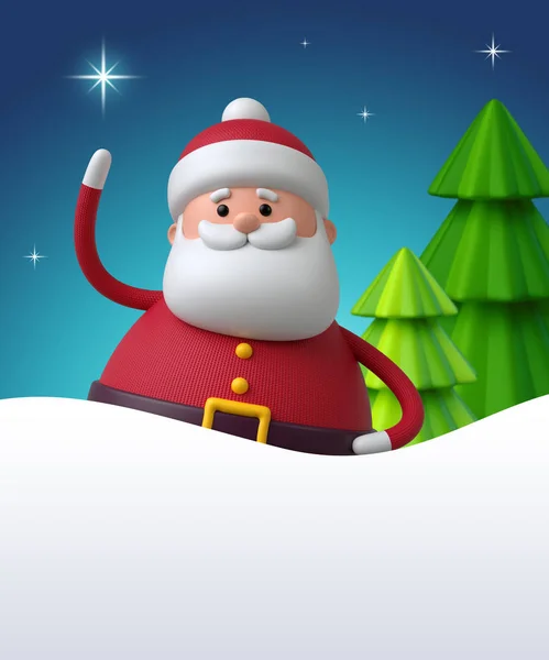 Santa Claus con copyspace — Foto de Stock