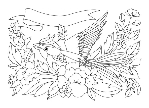 Blommig doodles bakgrund — Stockfoto