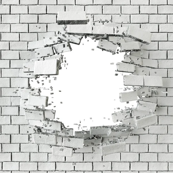 Abstrato parede de tijolo quebrado — Fotografia de Stock