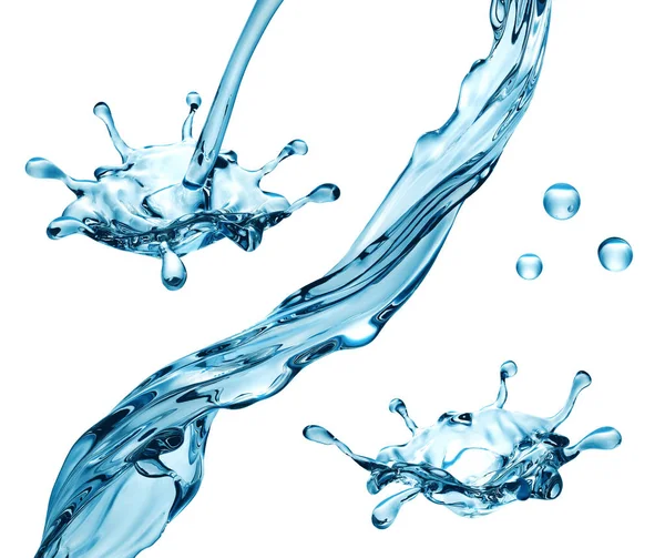 3d render clear liquid splash — Stock Photo, Image
