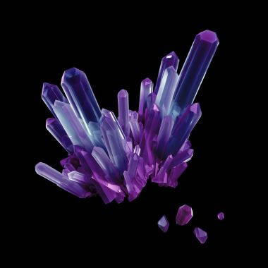 3D render kristal illüstrasyon 
