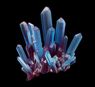 3D render kristal illüstrasyon 